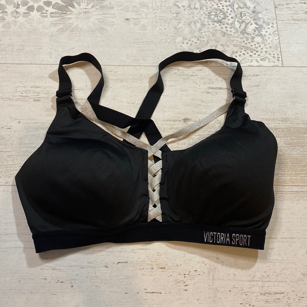 Victorias Secret Sport Incredible Lightweight Black Sports Bra 34D
